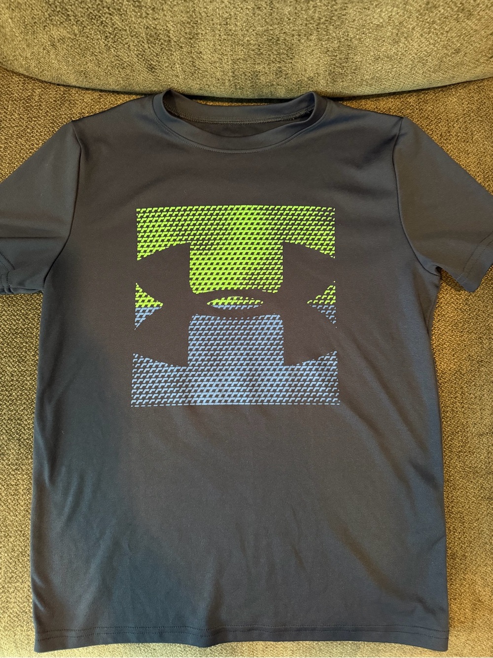 Under Armour Boy’s Short-Sleeve Performance Tee with Neon Green Logo